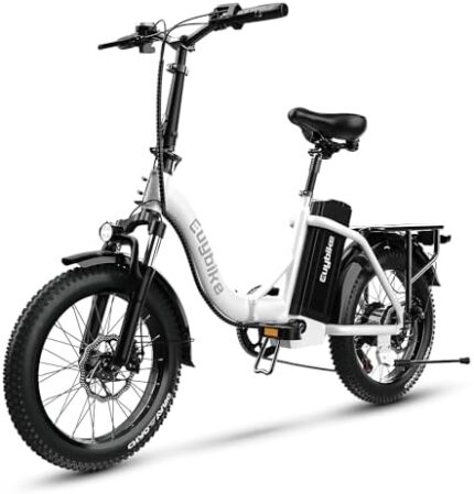 1000W Folding Electric Bike, 48V 15AH Removable Battery E Bike, 30+MPH, 70 Miles Max Range, 20" Fat Tire Electric Bike for Adults, Dual Suspension Adult Electric Bicycles for...