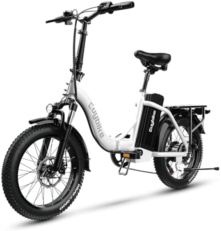 1000W Folding Electric Bike, 48V 15AH Removable Battery E Bike, 30+MPH, 70 Miles Max Range, 20" Fat Tire Electric Bike for Adults, Dual Suspension Adult Electric Bicycles for...